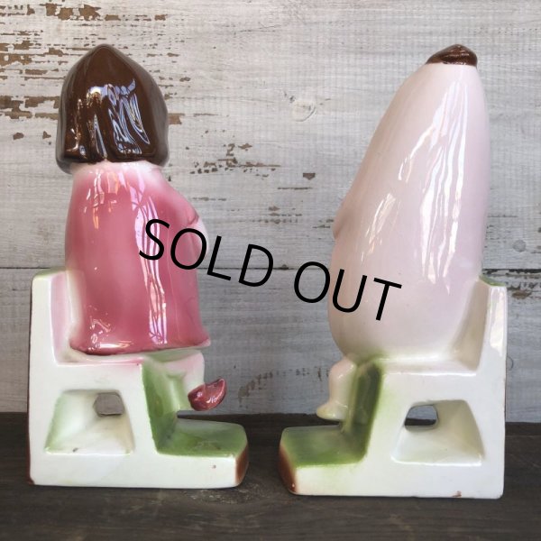画像4: Vintage Weird Ceramic Bookends (S546) (4)