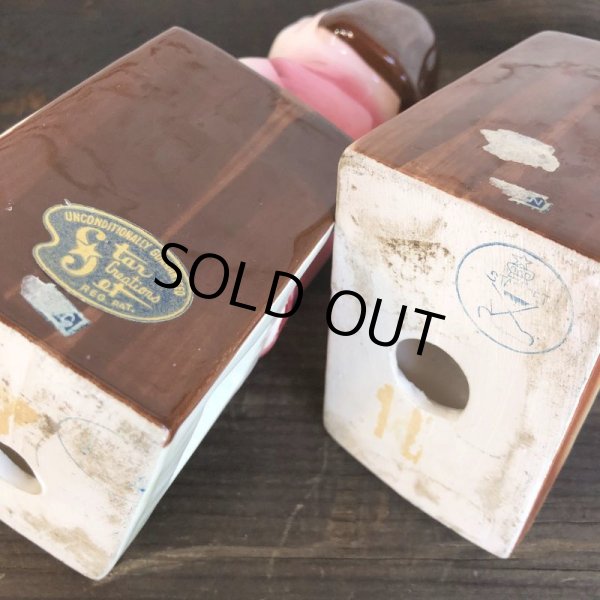 画像6: Vintage Weird Ceramic Bookends (S546) (6)