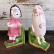 画像1: Vintage Weird Ceramic Bookends (S546) (1)