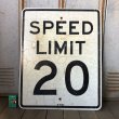 画像1: Vintage Road Sign SPEED LIMIT 20 (S575)  (1)