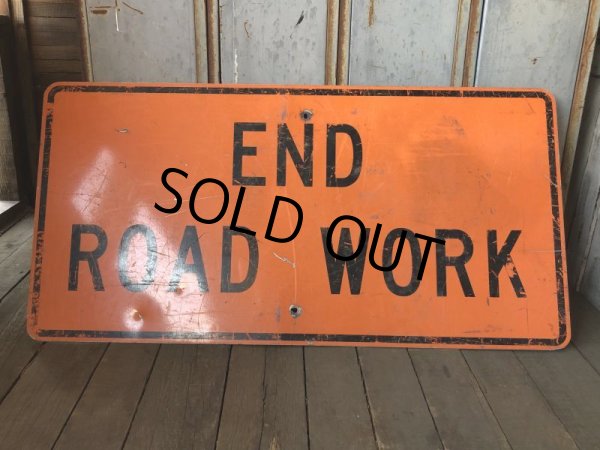 画像6: Vintage Road Sign END ROAD WORK (S576)  (6)