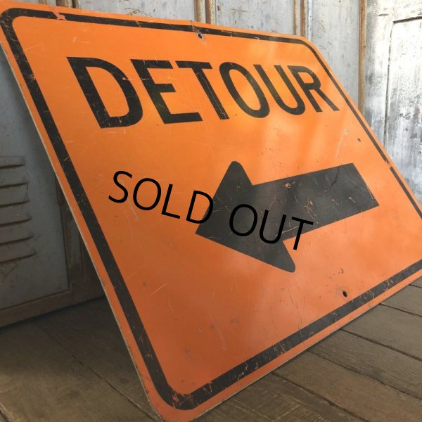 画像5: Vintage Road Sign DETOUR ← (S572)  (5)