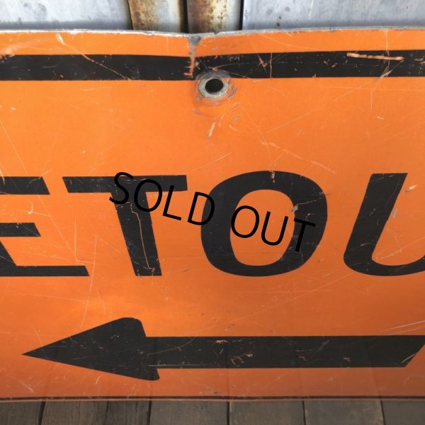 画像2: Vintage Road Sign DETOUR ← (S572)  (2)