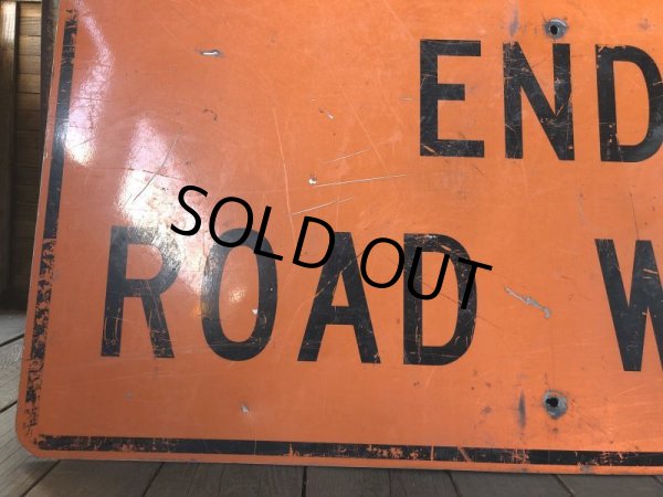 画像7: Vintage Road Sign END ROAD WORK (S576)  (7)