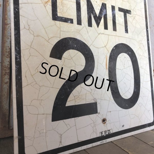 画像3: Vintage Road Sign SPEED LIMIT 20 (S575)  (3)