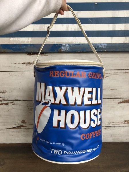 画像1: Vintage Max Well House Coffee Vinyl Cooler Bag (S579) 　 (1)