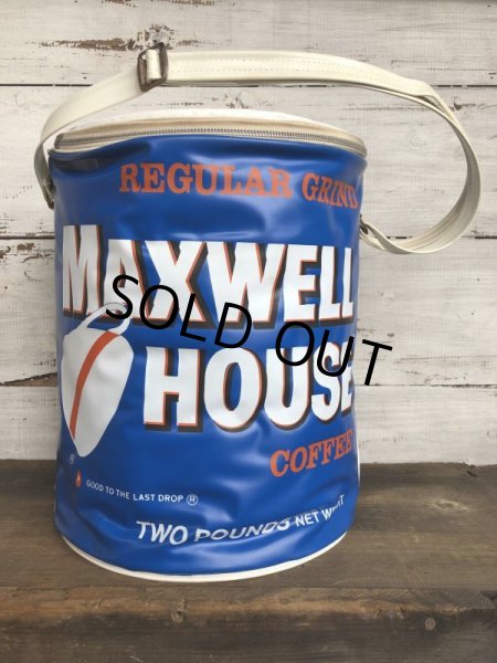 画像2: Vintage Max Well House Coffee Vinyl Cooler Bag (S579) 　 (2)