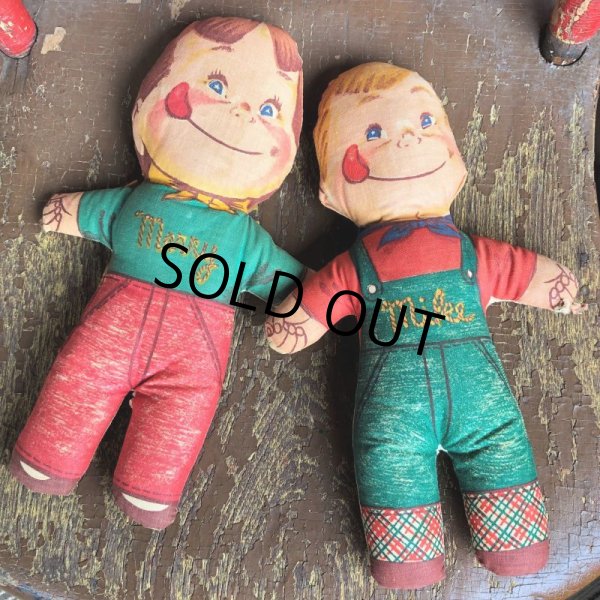 画像7: 50s Vintage Mike & Merry General Foods Advertising Rag Doll Set (S580) 　 (7)