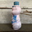 画像4: Vintage Soaky Bobble Bath bottle Little Pig Blue (S588) (4)