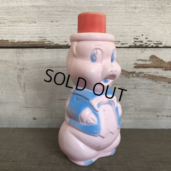 画像2: Vintage Soaky Bobble Bath bottle Little Pig Red (S587) (2)