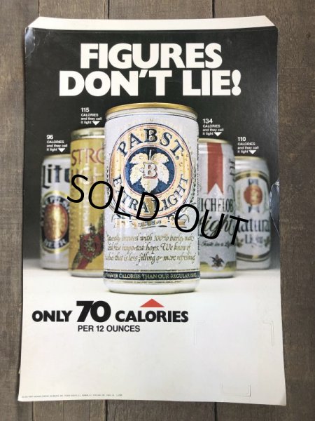 画像7: Vintage Pabst Cardboard Sign FIGURES DON'T LIE! (S601) (7)