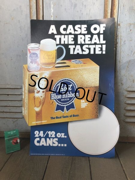 画像1: Vintage Pabst Cardboard Sign A CASE OF THE REAL TASTE! (S602) (1)