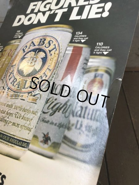 画像3: Vintage Pabst Cardboard Sign FIGURES DON'T LIE! (S601) (3)