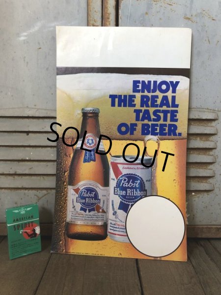 画像1: Vintage Pabst Card Sign ENJOY THE REAL TAST OF BEER (S601) (1)