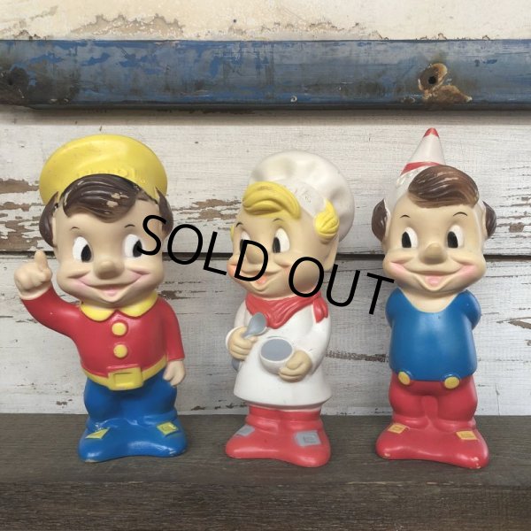 画像1: 【SALE!】70s Vintage Pop Sanp Crackle vinyl doll Set (S707) (1)