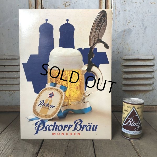 画像1: Vintage Cardboard Sign Pschorr Brau MUNCHEN (S713) (1)