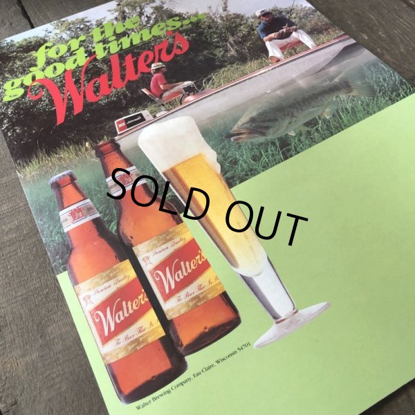 画像3: Vintage Cardboard Sign Walter's Beer for the good times... (S710) (3)