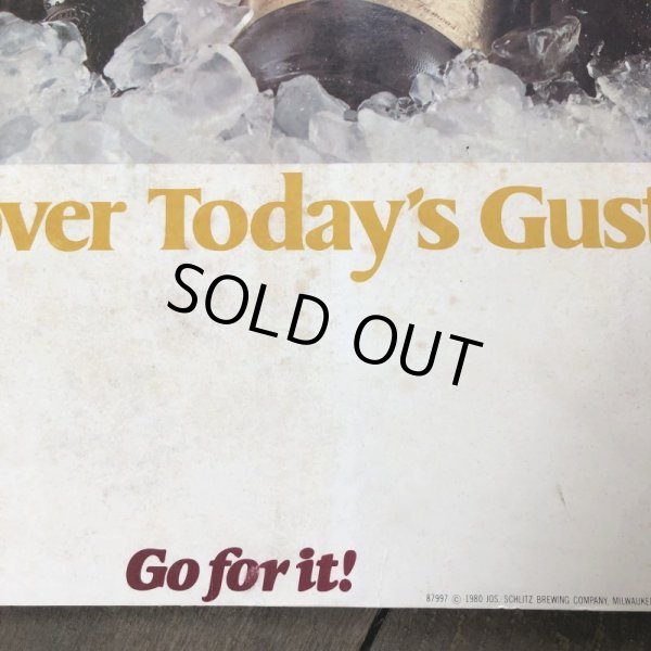 画像2: Vintage Cardboard Sign Schlitz Beer Discover Today's Gusto (S709) (2)