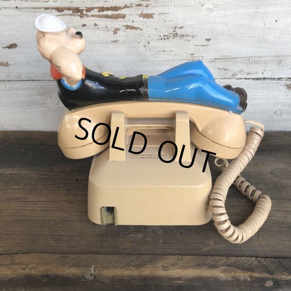 画像3: 80s Vintage Popeye Figure Shoulder Pal w/Telephone (S735)  (3)