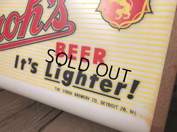 画像5: Vintage Stroh's Beer Double Sided Lighted Sign (S739) (5)