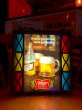 画像1: Vintage Miller Beer Lighted Stained Glass Sign (S738) (1)