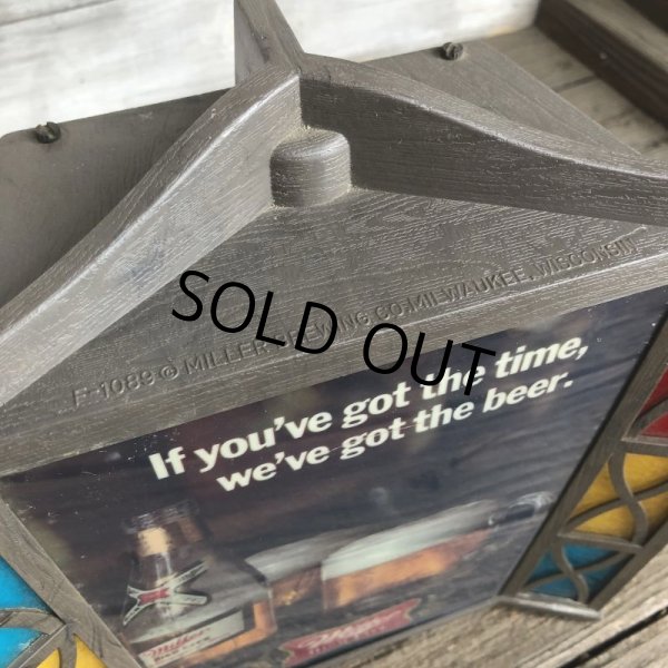 画像5: Vintage Miller Beer Lighted Stained Glass Sign (S738) (5)
