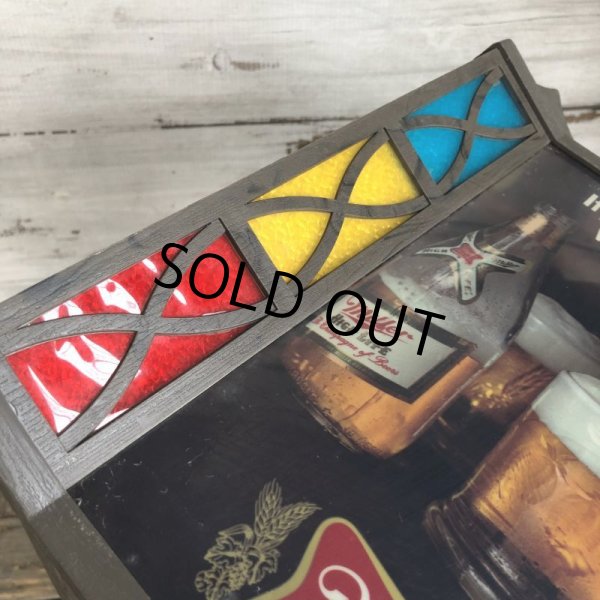 画像7: Vintage Miller Beer Lighted Stained Glass Sign (S738) (7)