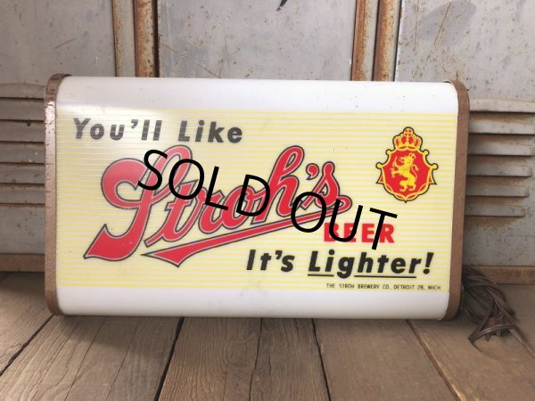 画像3: Vintage Stroh's Beer Double Sided Lighted Sign (S739) (3)