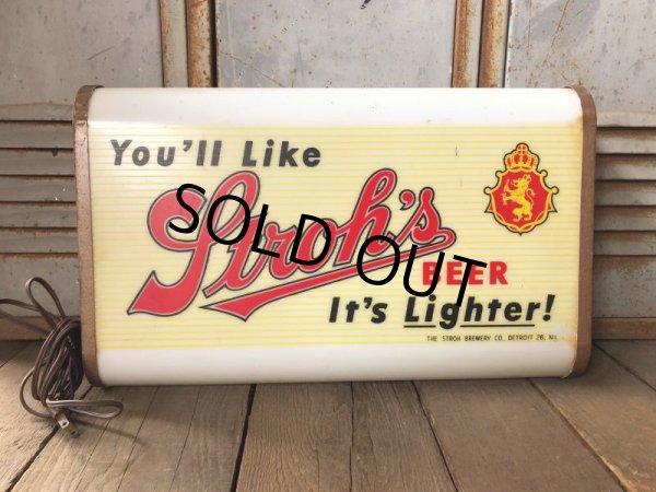 画像4: Vintage Stroh's Beer Double Sided Lighted Sign (S739) (4)