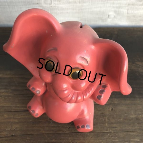 画像5: Vintage Psychedelic Pink Elephant Ceramic Bank (S743) (5)