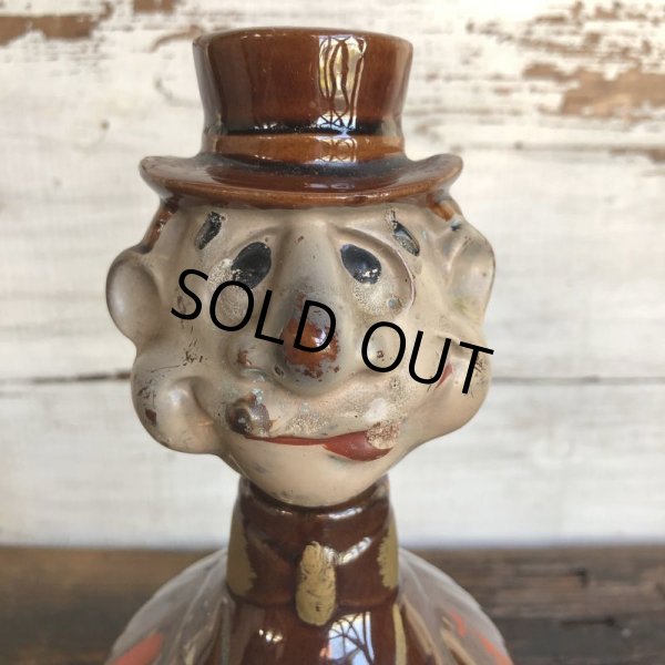 画像10: Vintage Drunken Man Whiskey Decanter Bottle (S749) (10)