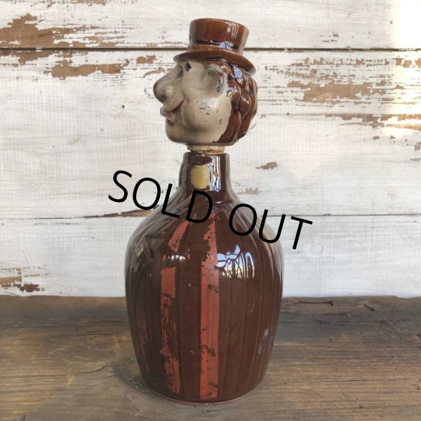 画像4: Vintage Drunken Man Whiskey Decanter Bottle (S749) (4)