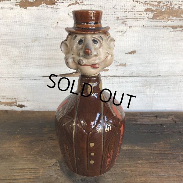 画像1: Vintage Drunken Man Whiskey Decanter Bottle (S749) (1)