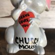 画像9: Vintage JESUS LOVES YOU Church Mouse Ceramic Bank (S744) (9)