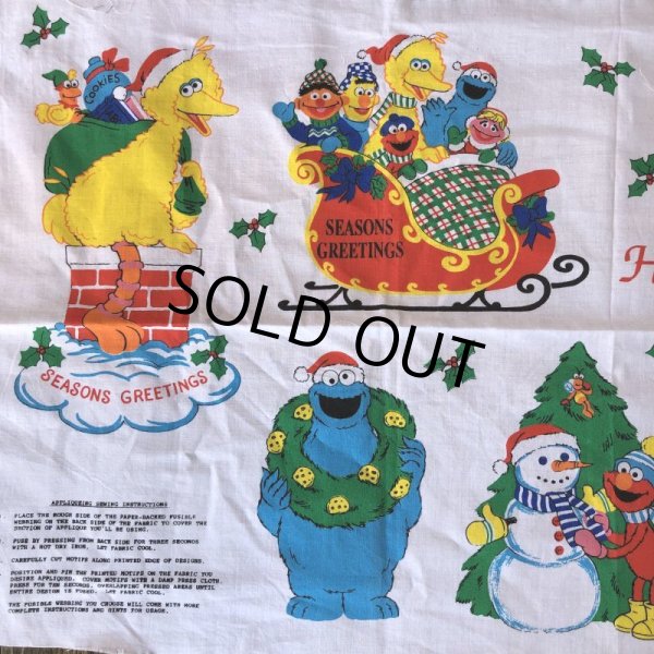 画像3: Vintage sesame Street Ornament Fabric Pillow Cushion Panel (S762) (3)