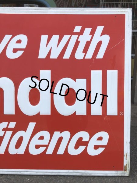 画像6: 70s Vintage KENDALL DRIVE WITH KENDALL CONFIDENCE Metal Sign (S763) (6)