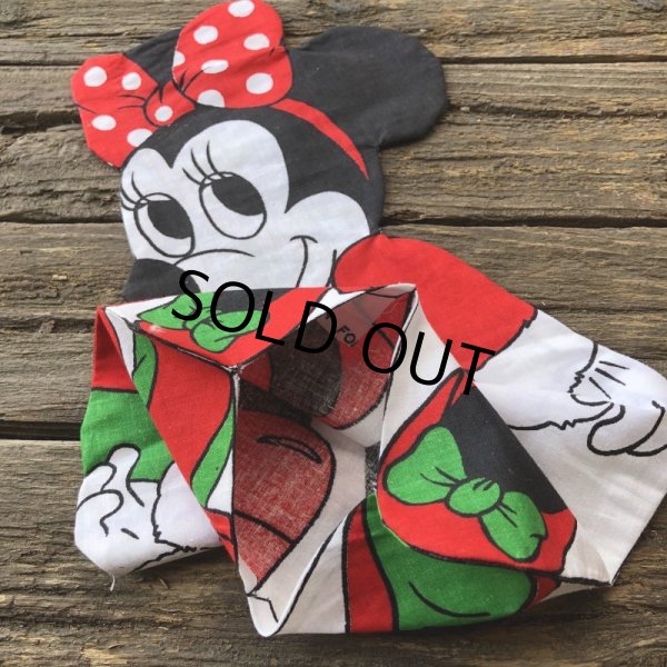 画像2: Vintage Disney Minnie Mouse Fabric Pillow Cushion Panel (S758) (2)