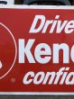 画像5: 70s Vintage KENDALL DRIVE WITH KENDALL CONFIDENCE Metal Sign (S763) (5)