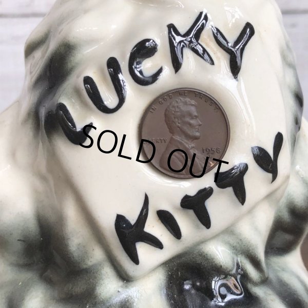 画像7: Vintage Lucky Kitty Ceramic Bank (S775) (7)