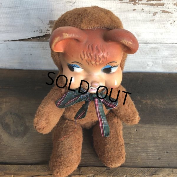 画像2: Vintage Rubber Face Doll Crying Bear (S782) (2)
