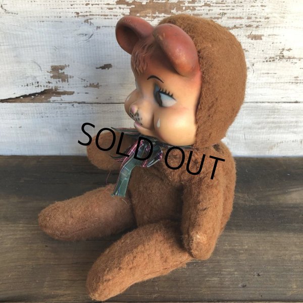 画像5: Vintage Rubber Face Doll Crying Bear (S782) (5)