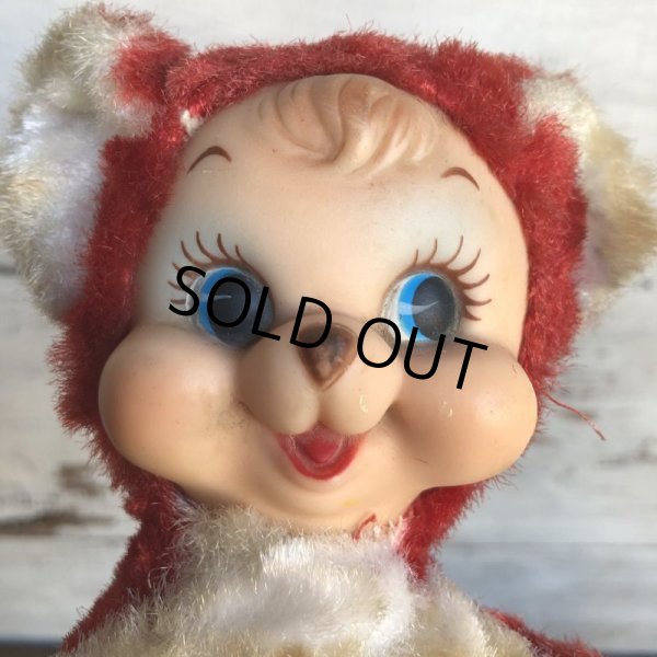 画像8: Vintage Rushton Rubber Face Doll Red Bear (S783) (8)