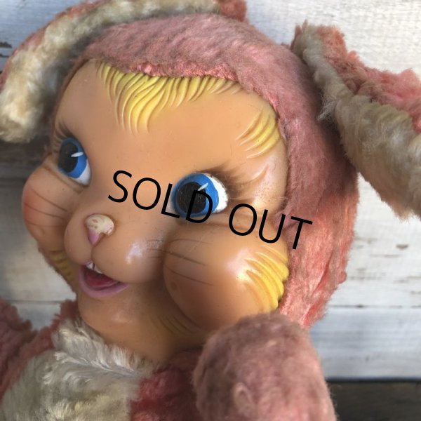 画像6: Vintage Gund Rubber Face Doll Pink Bunny (S793) (6)