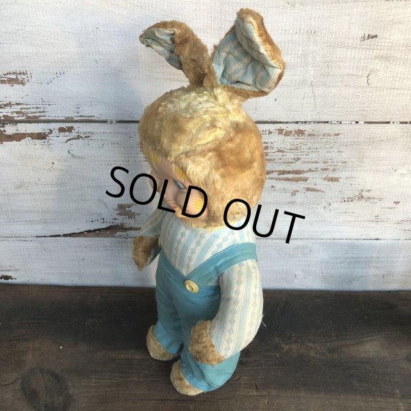 画像4: Vintage Gund Rubber Face Doll Blue Bunny (S792) (4)