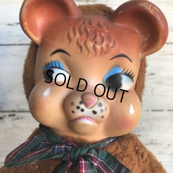 画像8: Vintage Rubber Face Doll Crying Bear (S782) (8)