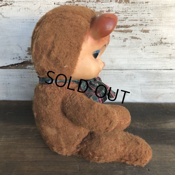 画像3: Vintage Rubber Face Doll Crying Bear (S782) (3)