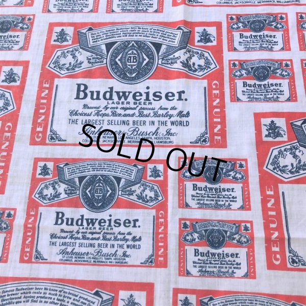 画像5: Vintage Fabric Budweiser Twin Flat (S765)  (5)