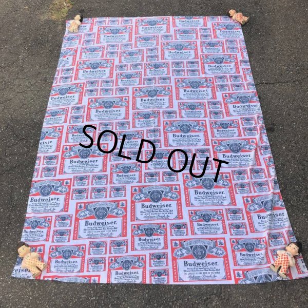 画像2: Vintage Fabric Budweiser Twin Flat (S765)  (2)