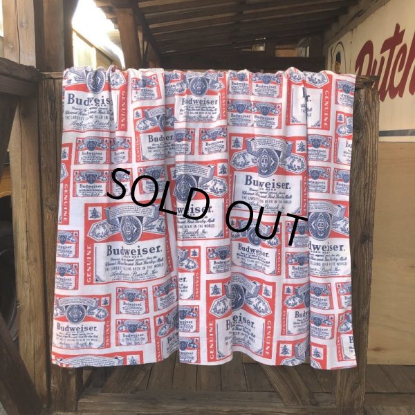 画像7: Vintage Fabric Budweiser Twin Flat (S765)  (7)