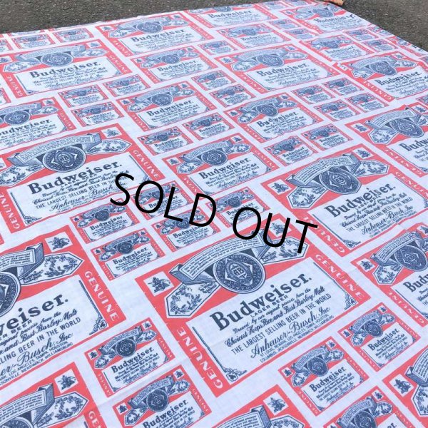 画像3: Vintage Fabric Budweiser Twin Flat (S765)  (3)